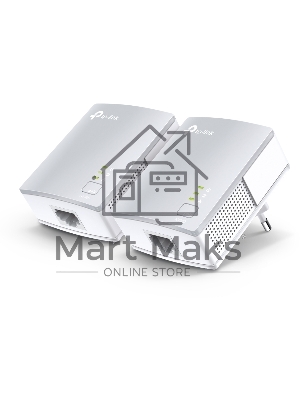Сетевой адаптер TP-Link TL-PA4010KIT AV600 Nano Powerline Ethernet Adapter Starter Kit, Ultra Compact Size, 500Mbps Powerline Datarate,10/100Mbps Fast Ethernet, HomePlug AV, Green Powerline,Plug and Play, Twin Pa