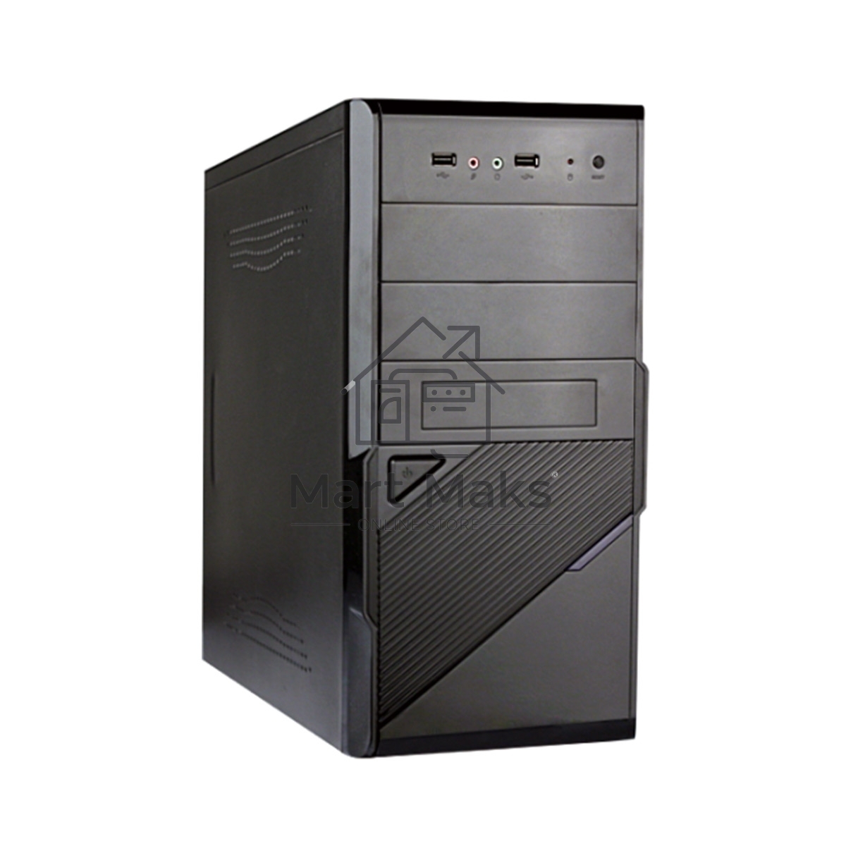 Компьютерный корпус Exegate EX284019RUS Minitower BA-201 Black, mATX, <AA450, 80mm>, 2*USB, Audio