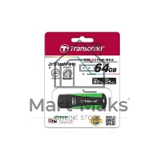 Флешка USB Transcend JetFlash 810 (TS64GJF810), 64Gb, USB 3.0, R/W 100/40, черный/зеленый