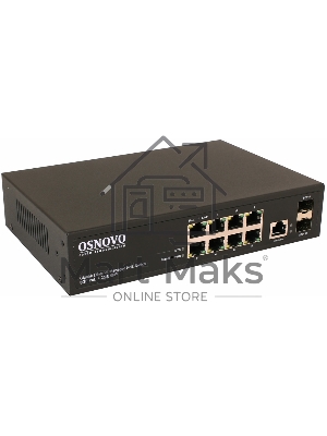 Коммутатор Osnovo SW-80802/L(150W) 8G 2SFP 8PoE+ 150W управляемый