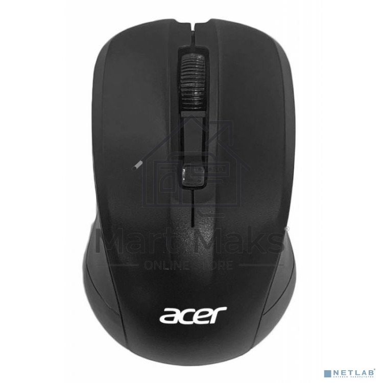 Мышь беспроводная Acer OMR010 черный, 1200 dpi, радиоканал, USB, кнопки - 3