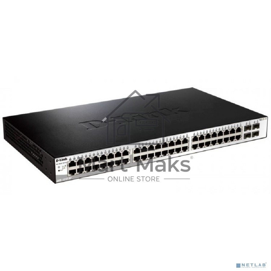 Настраиваемый коммутатор D-Link DGS-1210-52/F3A WebSmart с 48 портами 10/100/1000Base-T и 4 комбо-портами 100/1000Base-T/SFP