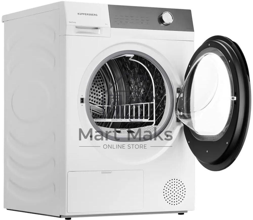 Сушильная машина Kuppersberg DM 610 W белый, 9 кг, сушка - тепловой насос, программ - 14, 59.5 x 85 x 68.5 см