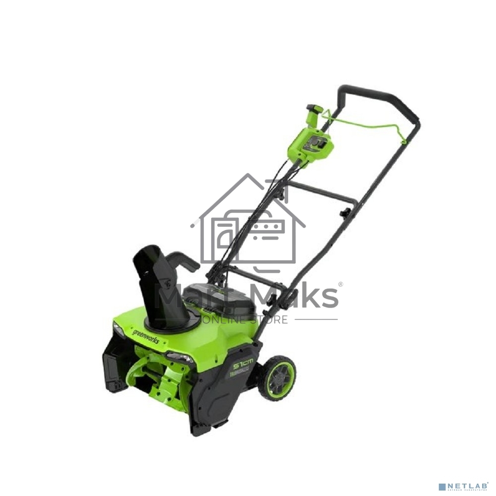 Снегоуборщик аккумуляторный Greenworks GD40STX2 40V, 51 см, с 1хАКБ 8 Ач и ЗУ 2603407UH