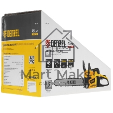 Пила цепная бензиновая Denzel DS-4516, шина 40 см, 45 см 3, 2,5 л.с., шаг 0,325, паз 1,5 мм, 64 зв