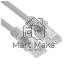 Патч-корд LSZH UTP Cablexpert PP31-3M cat.5e, 3м, литой, многожильный, серый