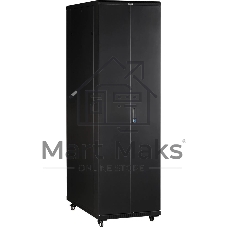 Шкаф коммутационный Lanmaster (TWT-CBB-37U-6X10-P1) напольный 37U 600x1000мм пер.дв.перфор. задн.дв.перфор.2-хст. 800кг черный IP20 сталь