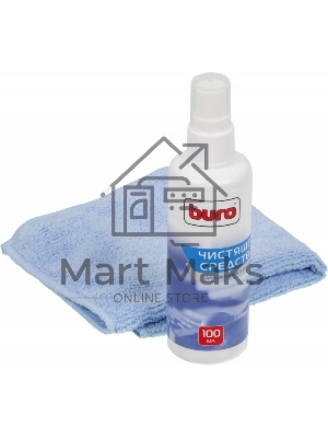 Чистящий набор (салфетки + гель) Buro BU-S/MF (салфетка и спрей) для экранов и оптики блистер 100мл