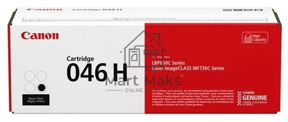 Картридж лазерный Canon 046 H BK 1254C002 черный (6300 стр.) для Canon i-SENSYS MF735Cx, i-SENSYS LBP653Cdw, i-SENSYS LBP654Cx, i-SENSYS MF732Cdw, i-SENSYS MF734Cdw