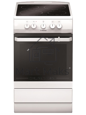 Плита электрическая Hansa FCCW54000 белый, конфорок 4 шт, духовка 68 л, 50 см x 85 см x 60 см