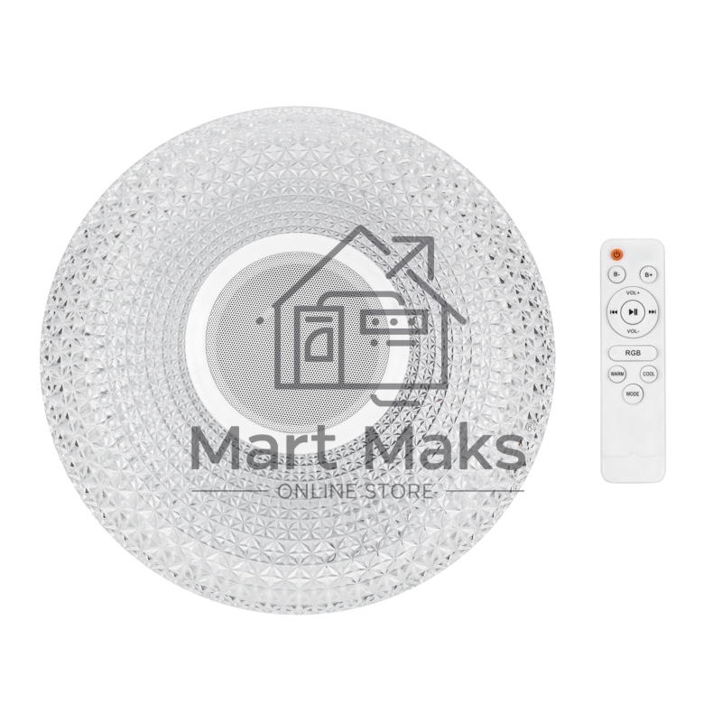 Светильник настенно-потолочный Rexant Satori Melody 2700-6500 K RGB Bluetooth Sound с пультом и APP LED