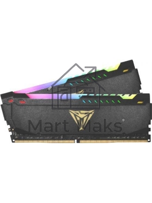 Оперативная память Patriot Viper Steel, DDR4, 64Gb (2x32Gb), 3600MHz, CL20, DIMM, с радиатором, RGB, черный