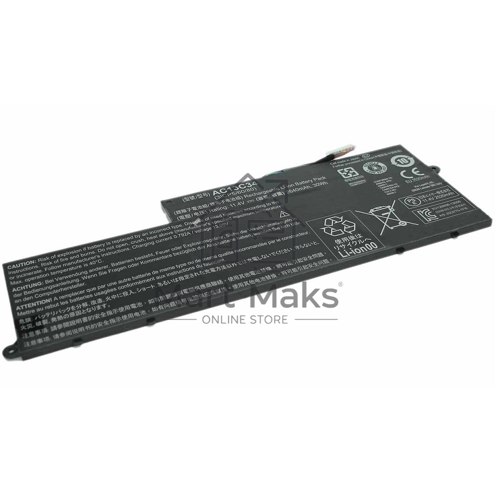Аккумулятор для Acer Aspire E3-111-C6LG, E3-112, E3-112-C6YY, E11, 2640mAh, 11.4V