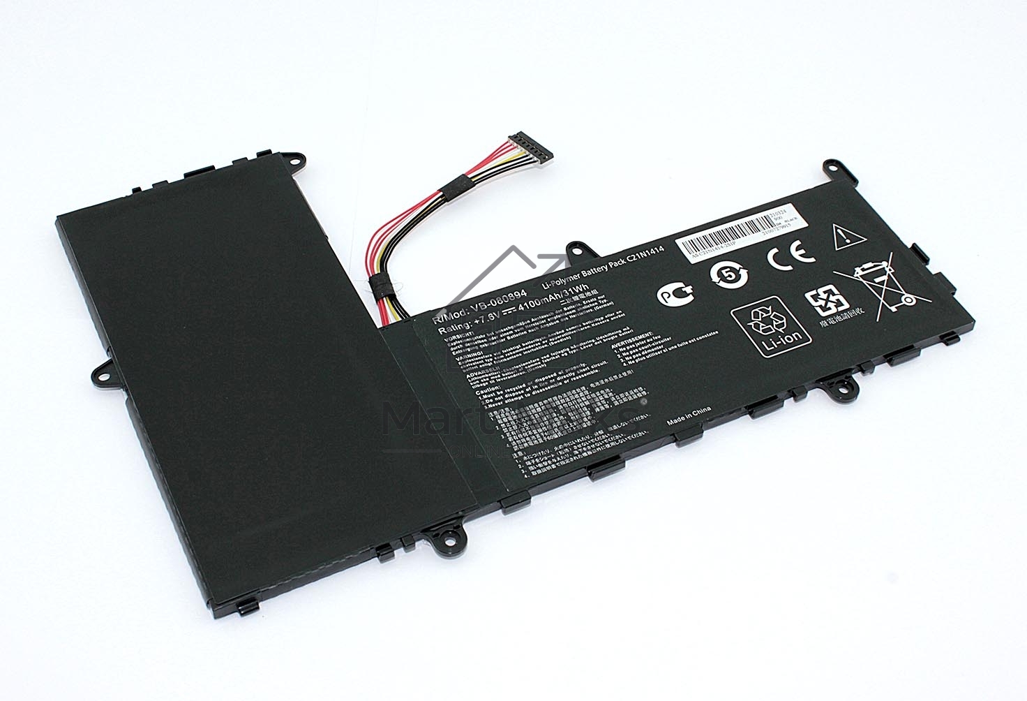 Аккумуляторная батарея для ноутбука Asus EeeBook X205TA 7.6V 4100mAh OEM