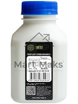 Тонер Cactus CS-THP10-70 черный флакон 70гр. для принтера CF218A/CF230A/CF230X/CF233A/CRG-047/CRG-051 (для картриджей с магнитным роликом), HP LJ Pro M104/132/203/227, LJ Ultra M106/134