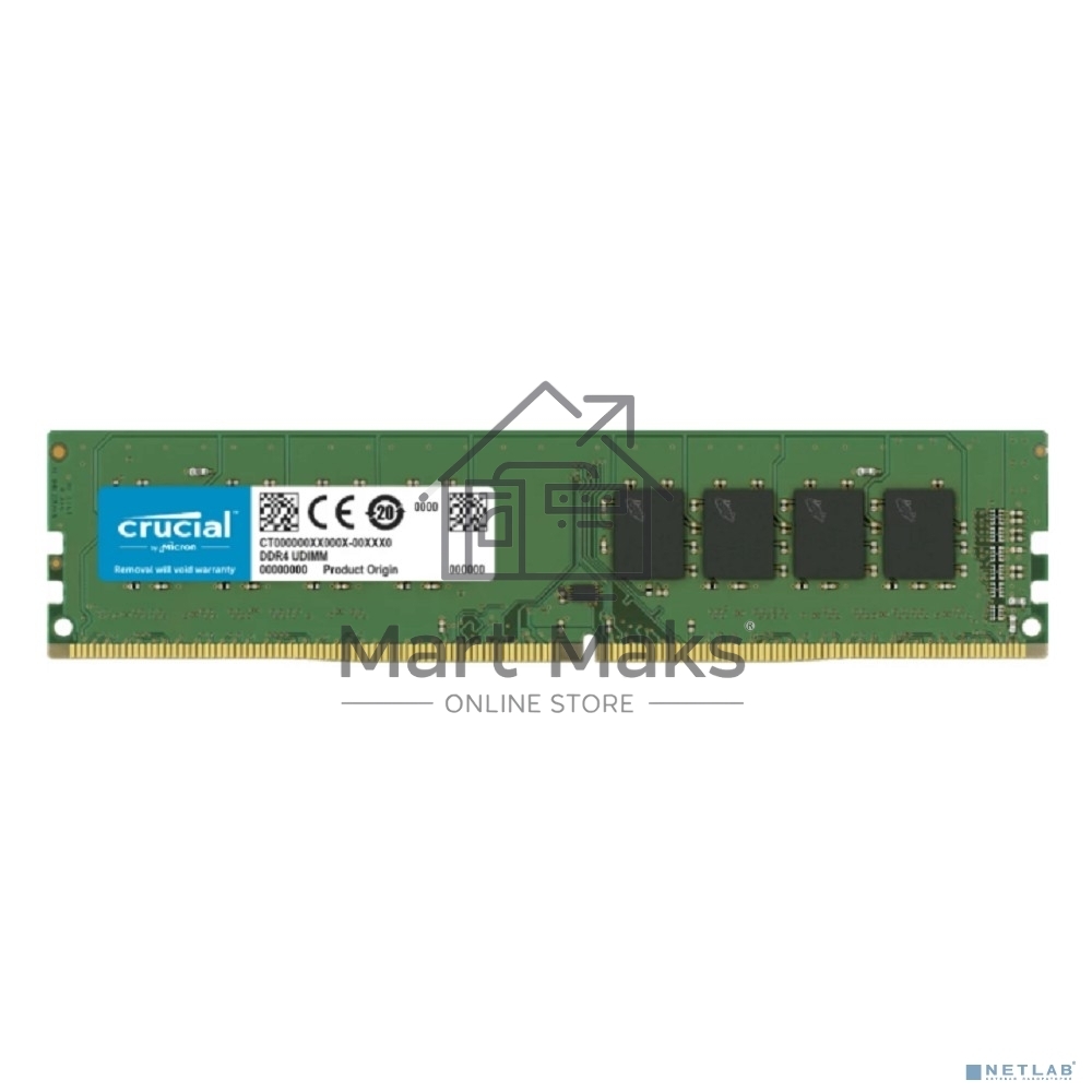 Оперативная память Crucial, DDR4, 8GB (1x8 GB), 3200 MHz, CL22, UDIMM