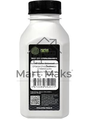 Тонер Cactus CS-THPCHUBK-100 черный флакон 100гр. для принтера HP Color Universal CF540A/CF400A/CF410A/CF400A/CE310