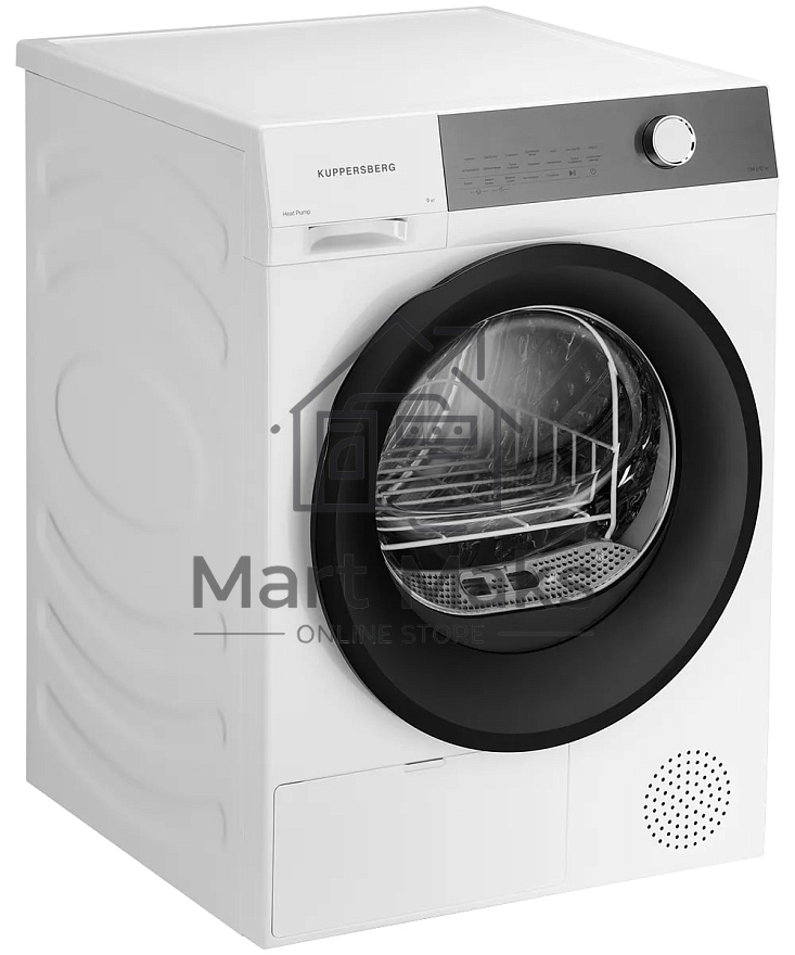Сушильная машина Kuppersberg DM 610 W белый, 9 кг, сушка - тепловой насос, программ - 14, 59.5 x 85 x 68.5 см