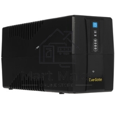 Источник бесперебойного питания ExeGate Power Back BNB-650.LED.AVR.2SH.RJ.USB (650VA/360W, LED, AVR,2*Schuko, RJ45/11, USB, батарея 12V 7.2Ah, Black)