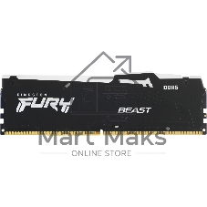 Оперативная память Kingston Fury Beast, DDR5, 16GB (2x8GB), 6000MHz, CL30, DIMM, с радиаторами, RGB, черный