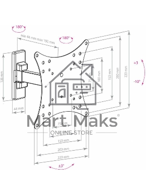 Кронштейн Arm media MARS-3 черный 22