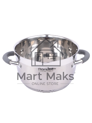 Кастрюля Rondell RDS-023 с\кр 18 см, (2,3л) Flamme (нерж.сталь 18/10,ручки из нерж.стали со вставкой силикон)