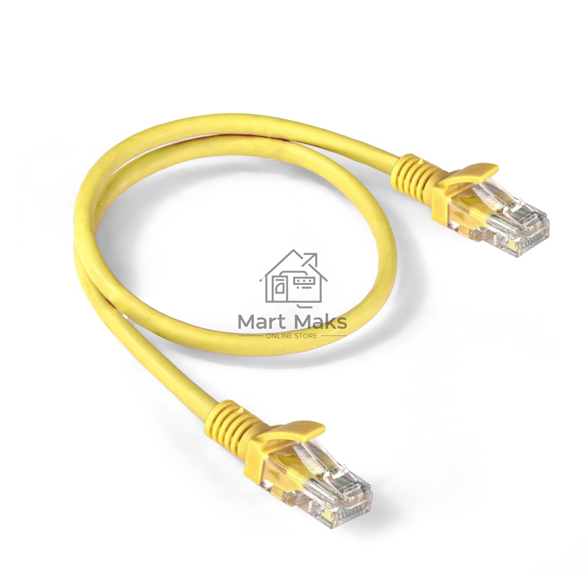 Патч-корд ExeGate EX286376RUS UTP-RJ45-RJ45-5e-0,5M-LSZH-YL, UTP, cat.5e, LSZH, 0.5м, желтый