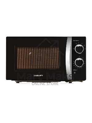 Микроволновая печь Kraft KF20MW7B-202M черный, 20 л, 700 Вт, переключатели - поворотный механизм
