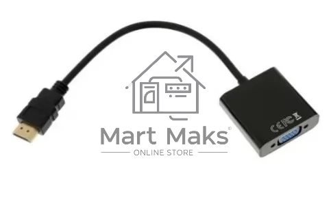 Адаптер HDMI (M)-VGA (F) 00-00027496 BLACK GOPOWER
