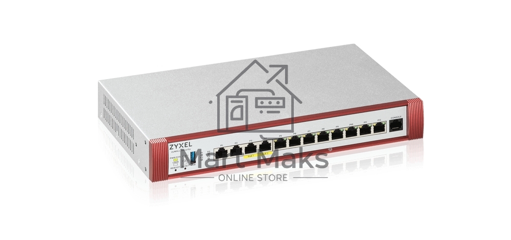 Межсетевой экран Zyxel USG FLEX 500H, Rack, 2xRJ-45: 1/2.5G (LAN/WAN), 2xRJ-45: 1/2.5G PoE+ (LAN/WAN), 8xRJ-45: 1G (LAN/WAN), 1xUSB3.0 **