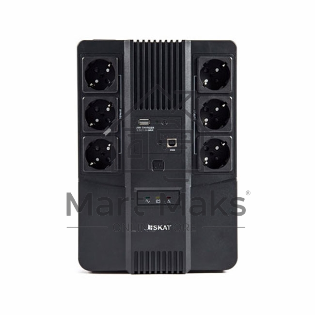 Источник бесперебойного питания Бастион SKAT-UPS 600 AI 220В 360Вт 1АКБ 7А·ч внутр. меандр. стаб-ция напр-я. 6 выходов (8998)