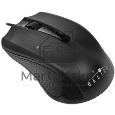 Мышь проводная Oklick 225M черный, 1200 dpi, USB, кнопки - 3