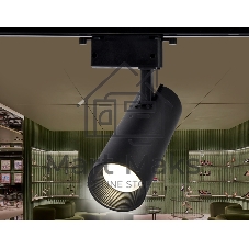 Трековый однофазный светодиодный светильник Ambrella light GL5860 BK черный LED 30W 4200K 24°