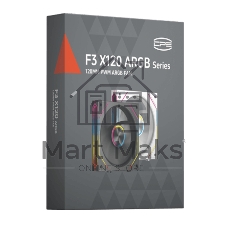 Вентилятор для корпуса PcCooler F3 X120R BK Reverse ARGB 120х120x25 черный 4-pin 28.4дБ (F3 X120R ARGB BK) Ret
