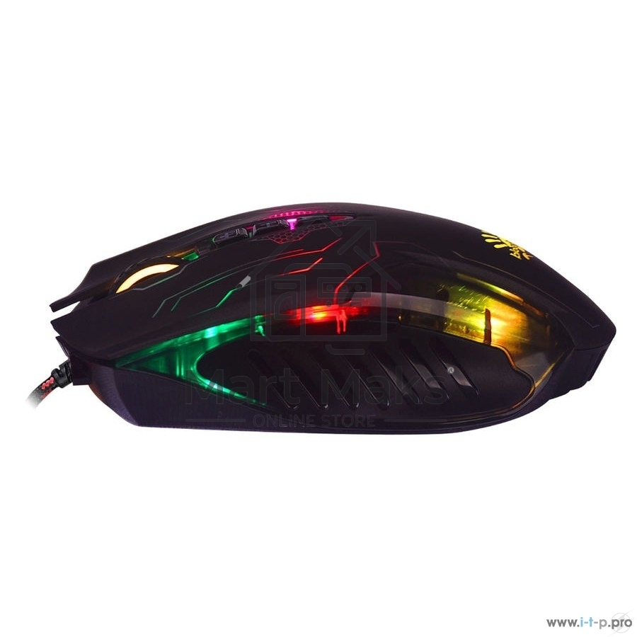 Мышь проводная A4Tech Bloody Q51 черный, 3200 dpi, USB, кнопки - 8