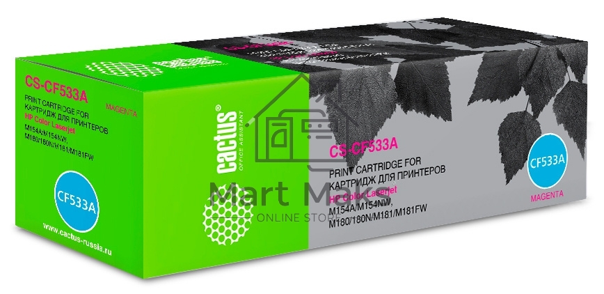 Картридж лазерный Cactus CS-CF533A пурпурный (900 стр.) для HP LJ M180n/M181fw