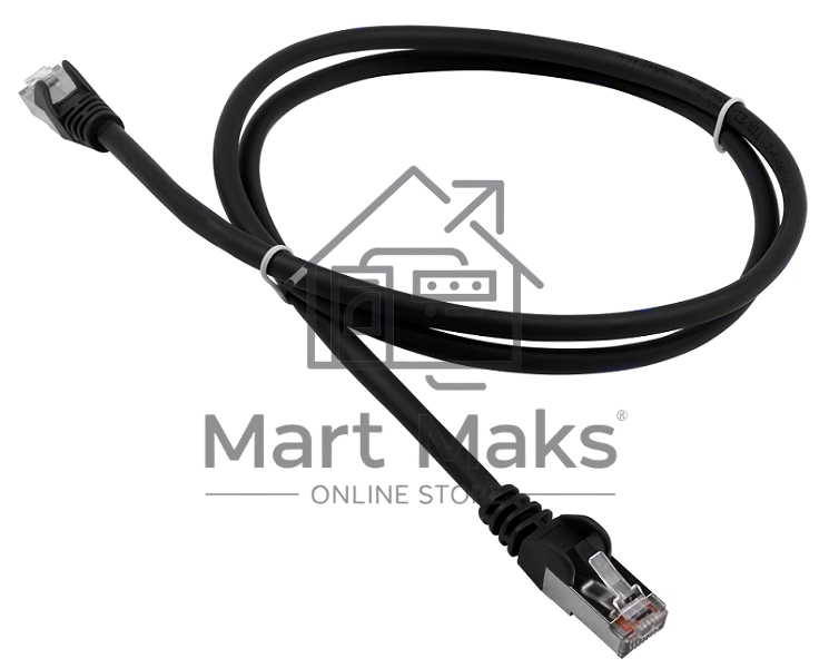 Патч-корд LANMASTER LSZH FTP кат.5e, 10.0 м, черный