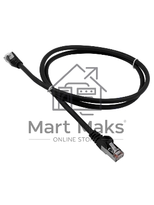 Патч-корд LANMASTER LSZH FTP кат.5e, 10.0 м, черный