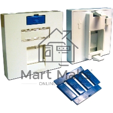 Вставка Lanmaster LAN-SIP-23M-WH 45x45 на 1 кейстоун, со шторкой, белая