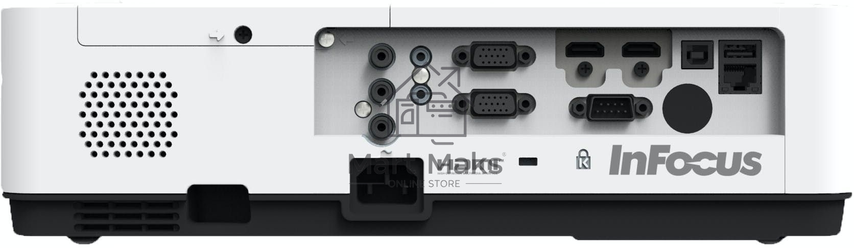 Проектор INFOCUS IN1036 3LCD, 5000 lm, WXGA, 1.371.65:1, 50000:1, (Full 3D), 16W, 2хHDMI 1.4b, VGA in, CompositeIN, 3,5 audio IN, RCAx2 IN, USB-A, VGA out, 3,5 audio OUT, RS232, Mini USB B serv, RJ45, 3,3 кг