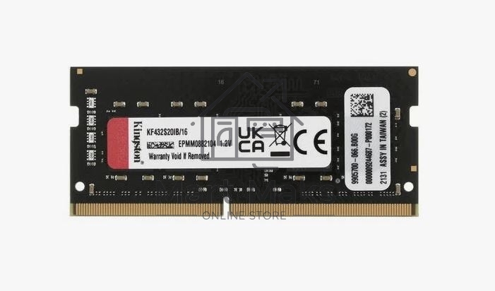 Оперативная память Kingston Fury Impact, DDR4, 16GB (1x16GB), 3200MHz, CL20, SO-DIMM