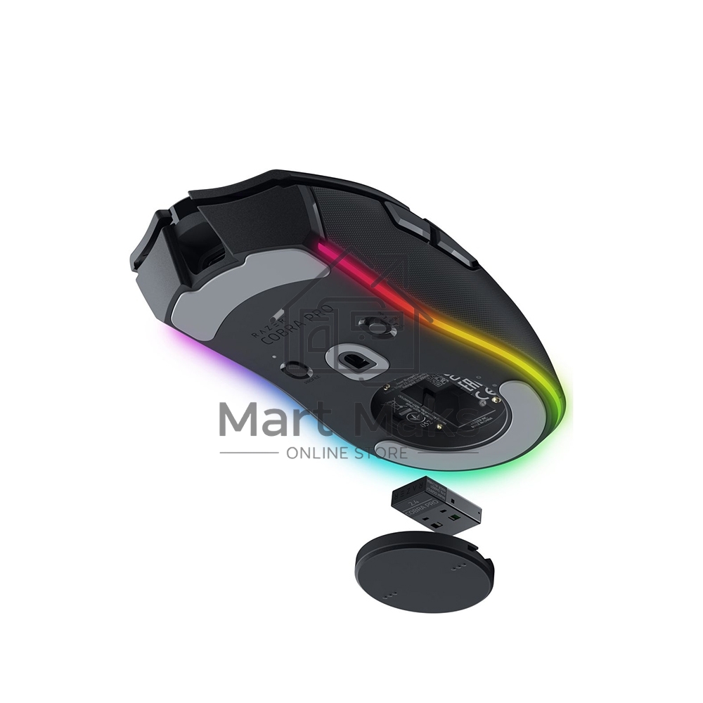 Мышь беспроводная/проводная Razer Cobra Pro черный, 30000 dpi, радиоканал, Bluetooth, USB, кнопки - 8