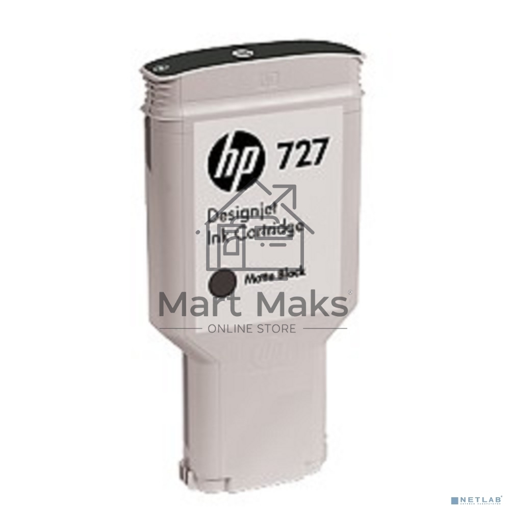Картридж струйный HP 727 C1Q12A черный матовый, 300мл, для Designjet T920/T1500/T2500