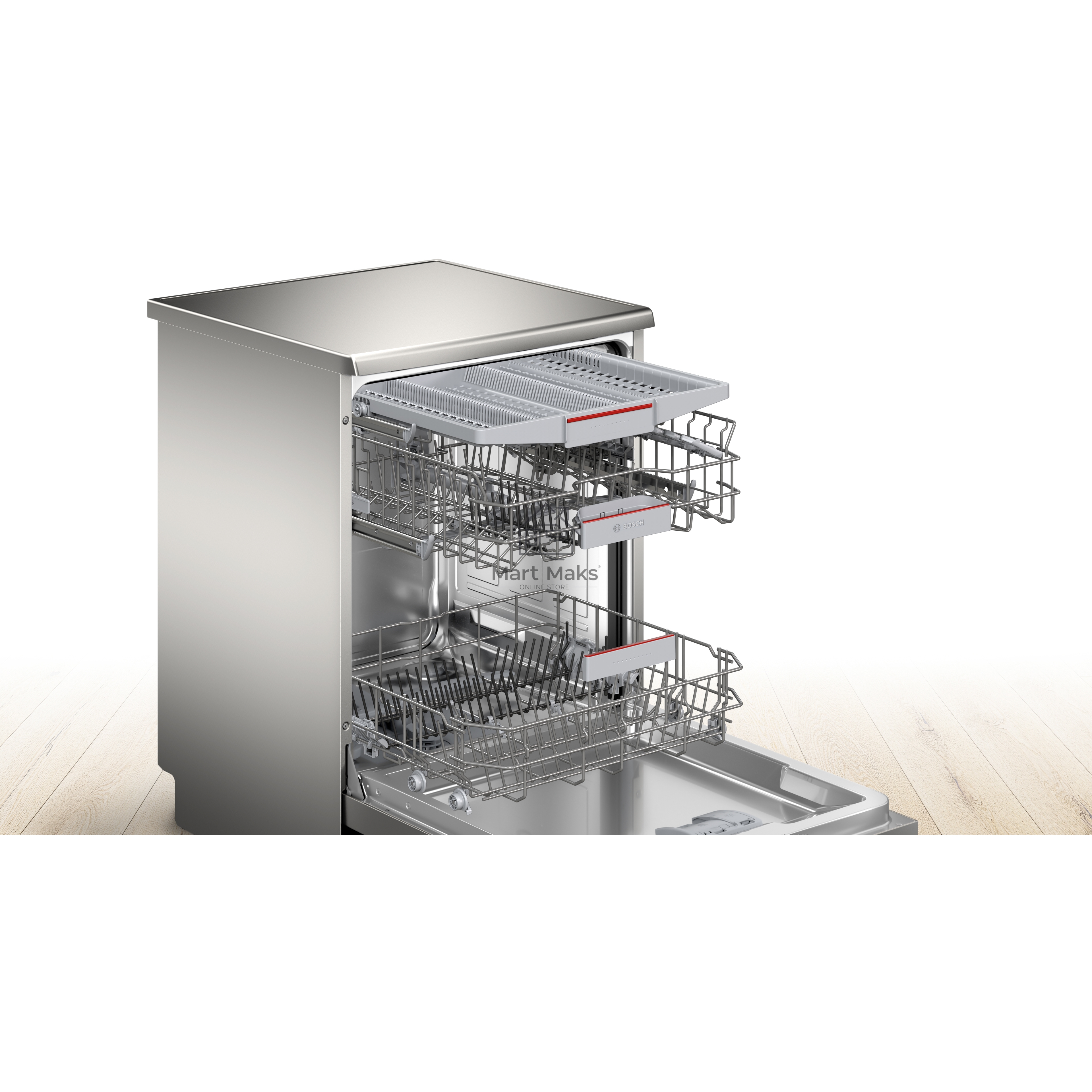 Посудомоечная машина Bosch SMS6EMI65Q, нержавеющая сталь, 60 см, 13 компл., 46 дБ, класс A