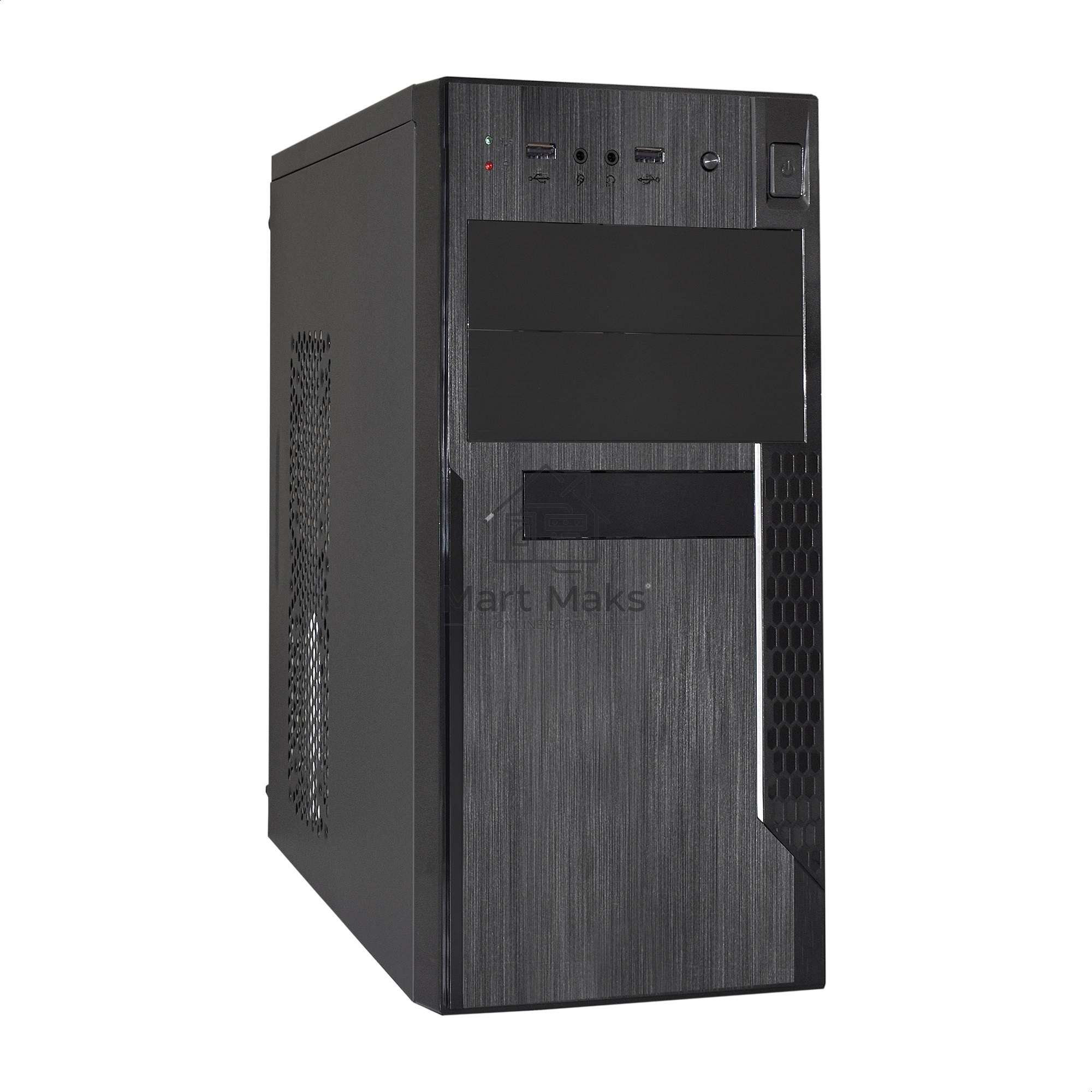 Компьютерный корпус Minitower ExeGate EX299311RUS MA-373X-UNS450 (mATX, БП UNS450 с вент. 12см, 2*USB, аудио, черный)