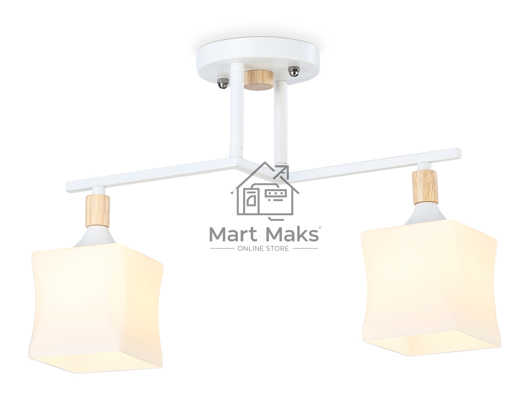 Светильник Ambrella light TR9484/2 WH/FR белый/белый матовый E27/2 max 40W 405*175*280