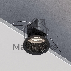 15274/LED Светильник встраиваемый 12W 4000K черный жемчуг IP44