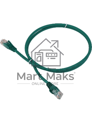 Патч-корд LANMASTER LSZH UTP кат.5e, 0.5 м, зеленый