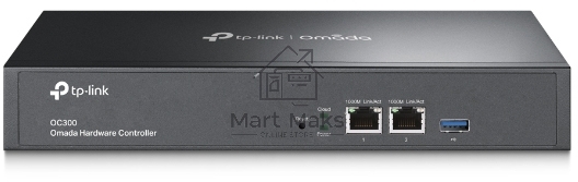 Контроллер TP-Link Omada hardware Controller OC300, 2 gigabit ethernet ports, 1 USB 3.0 port, managed up to 500 Omada Access Points/Switch/Gateway, support batch configuration, firmware upgradation, intelligent network monitoring and captive portal, easy 