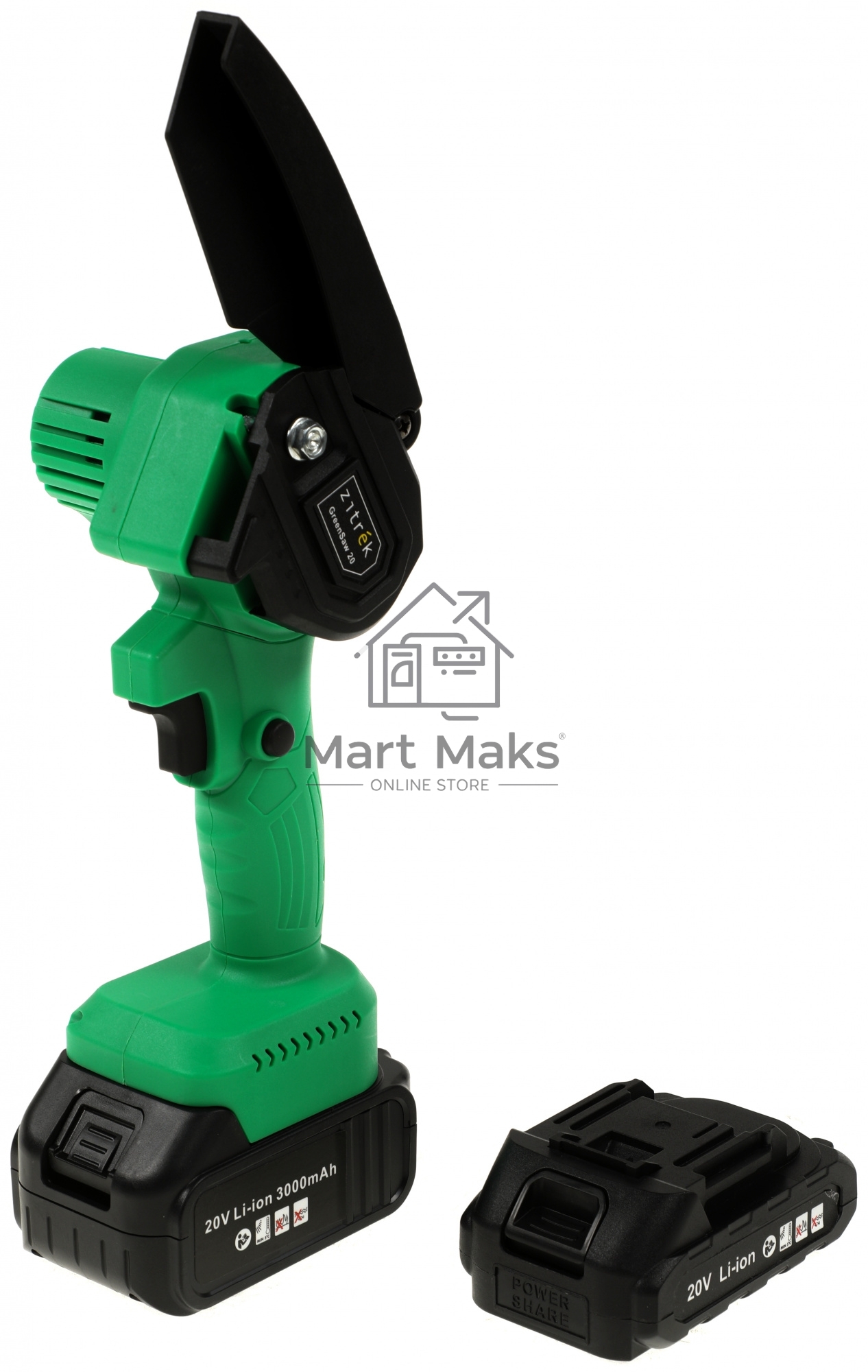 Пила цепная аккумуляторная ZITREK GreenSaw 20 Extra power 20В, 3Ач Li-ion аккум. 1шт, 1,5Ач Li-ion аккум. 1шт, ЗУ